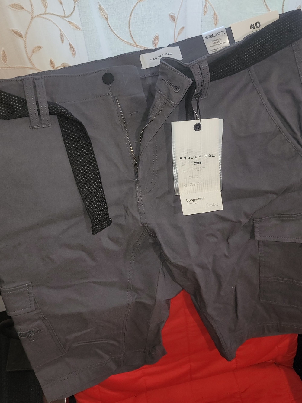 PROJEK RAW Men's Gray Cargo Shorts